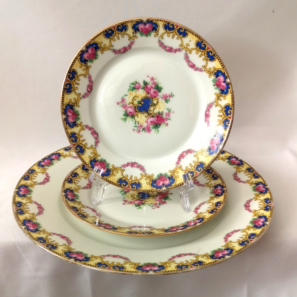 Vintage Limoges France Set of Three Replacement Dinnerware 2 Small & 1 Large
